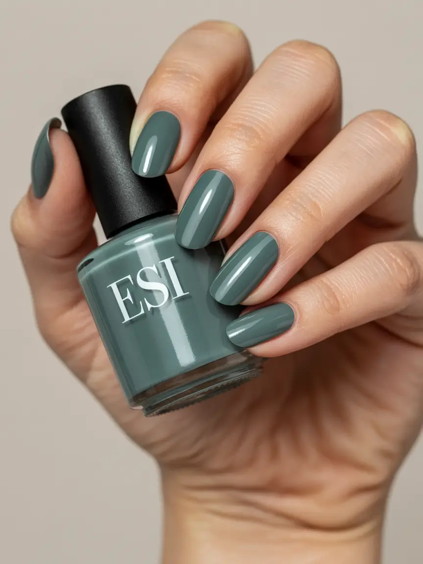 nail colors shades of green Smoky Sage Calm