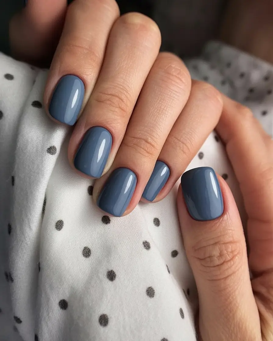nail colors shades of blue Smoky Winter Blues