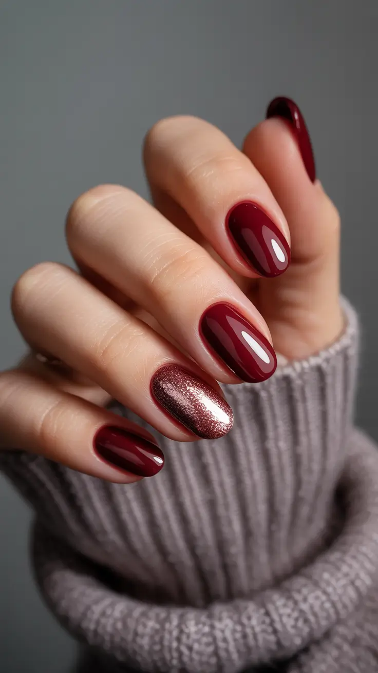 nail colors shades of red Copper Wine Dreams