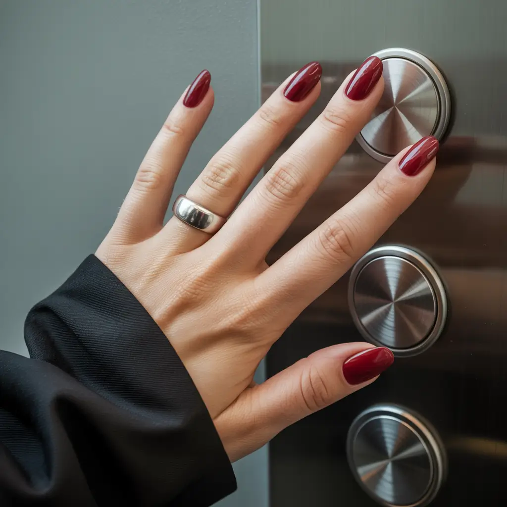 nail colors shades of red Modern Merlot Glam