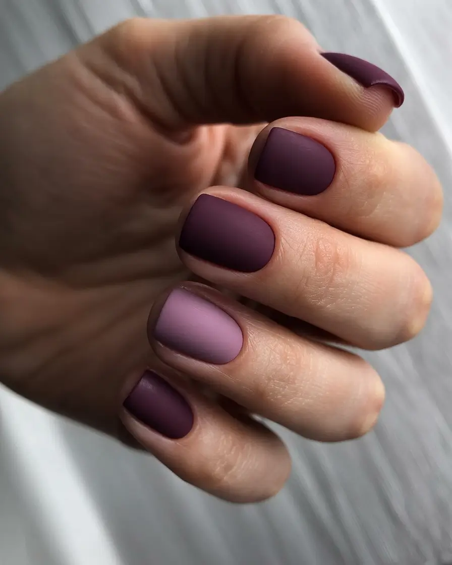 nail colors shades of purple Velvet Plum Matte