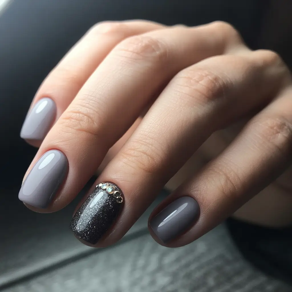 easy nails and color ideas winter 2025-2026 Smoky Quartz Shine