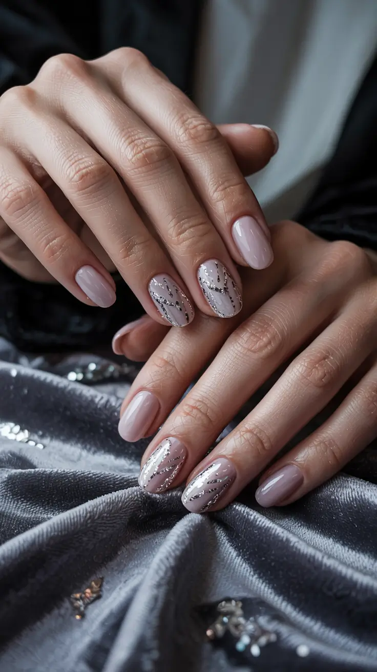 cute winter nails simple classy Silver Threads of Elegance