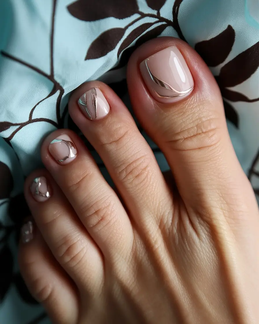 fall toe nail colors Silky Petal Lines