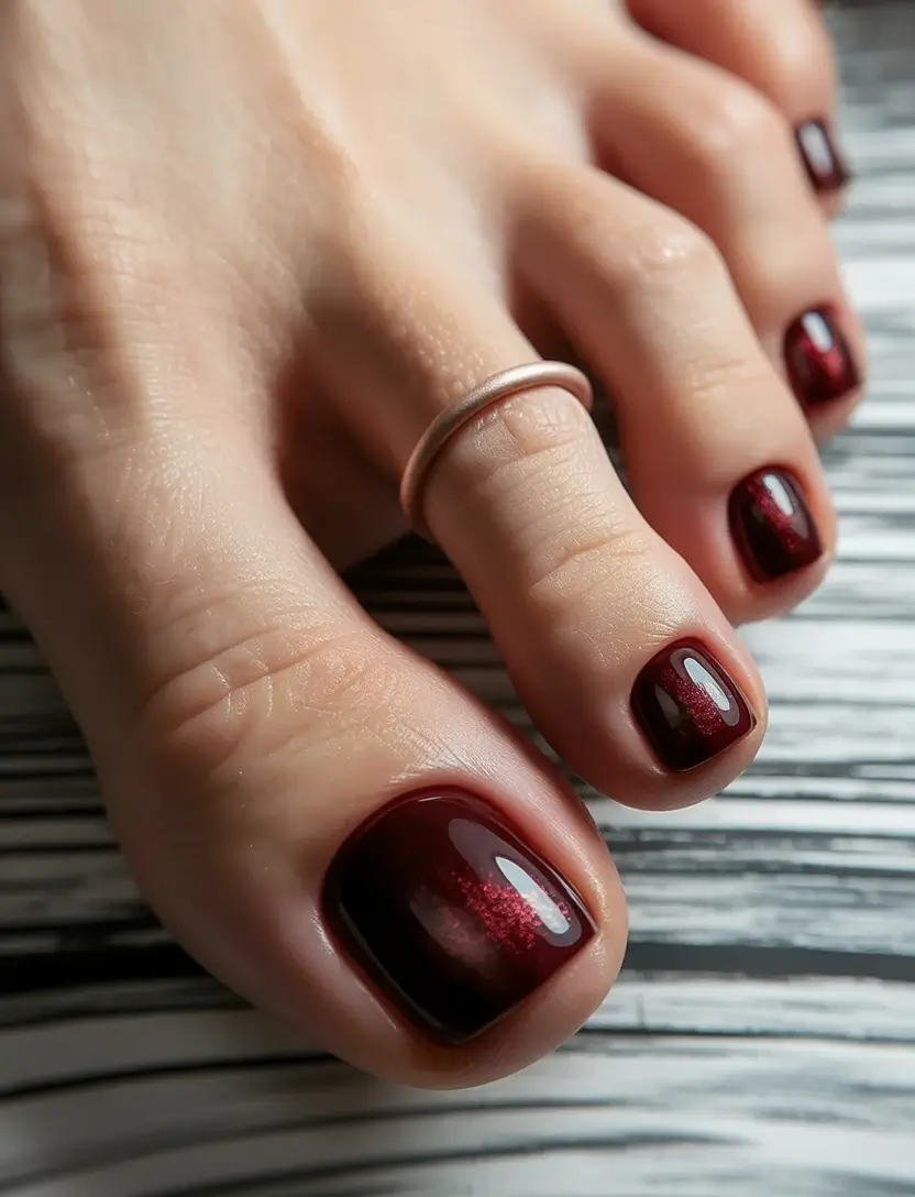 fall toe nail colors Cherry Velvet Depth