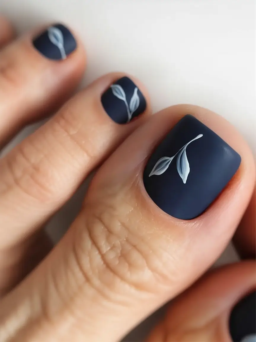 fall toe nail colors Midnight Leaf Whisper