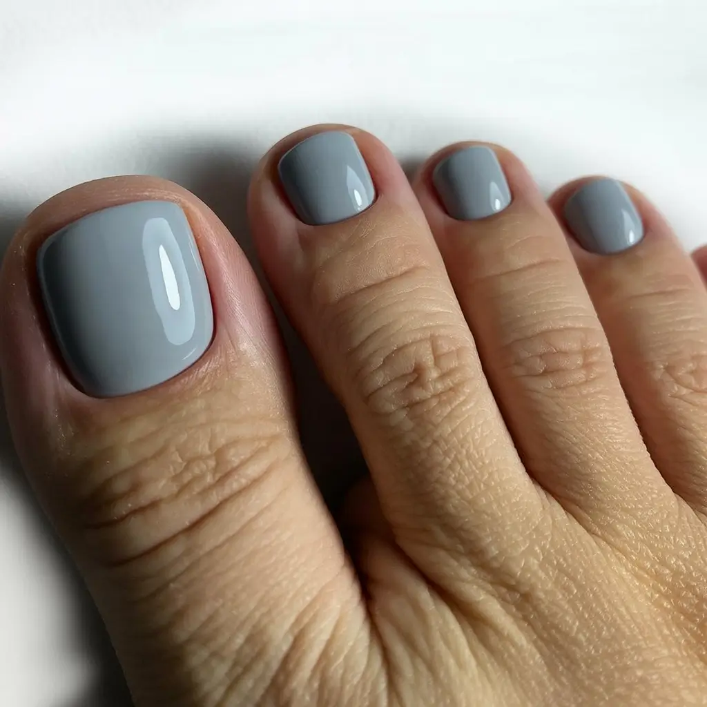 fall toe nails Modern Slate Gray