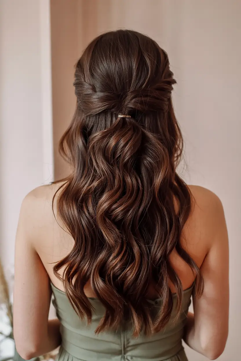 Formal Hairstyles Winter 2025-2026 Guide Romantic Half-Up Winter Waves