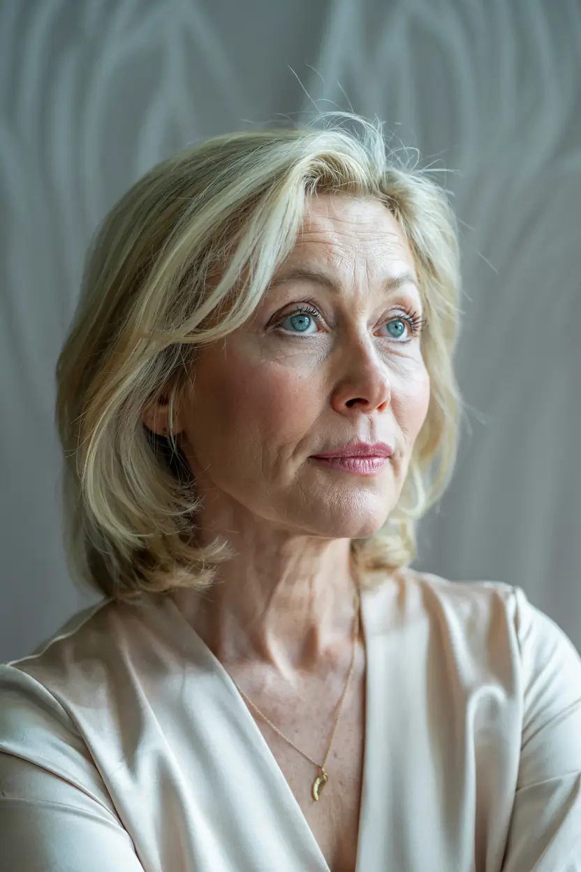 hairstyles for women over 60 medium Classic Champagne Layers with Airy Movement
