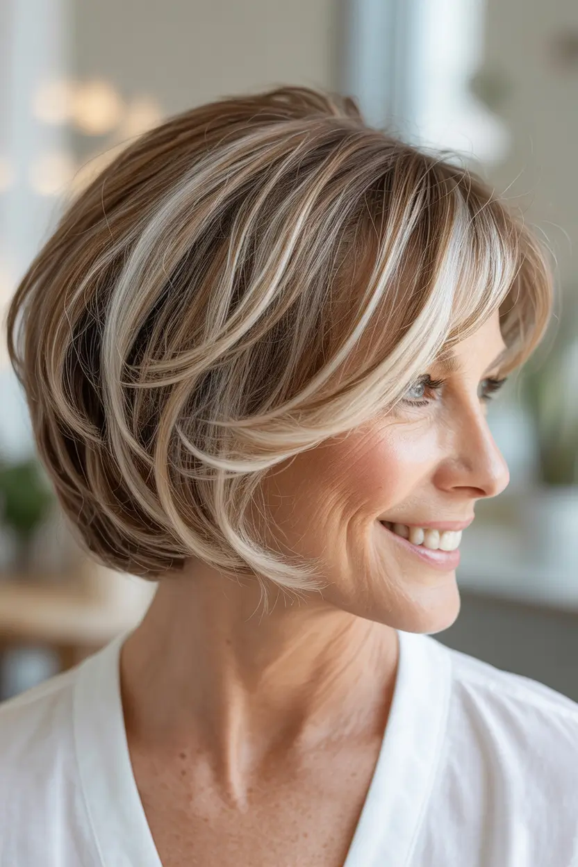 hairstyles for women over 60 short hair Short Blonde Bob with Modern Volume