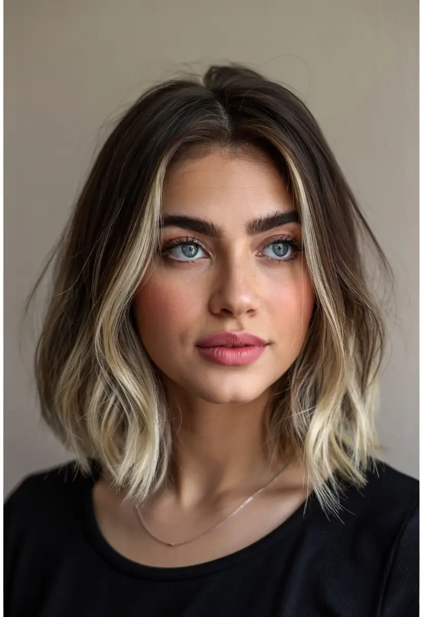 winter haircuts short Frosted Blonde Bob