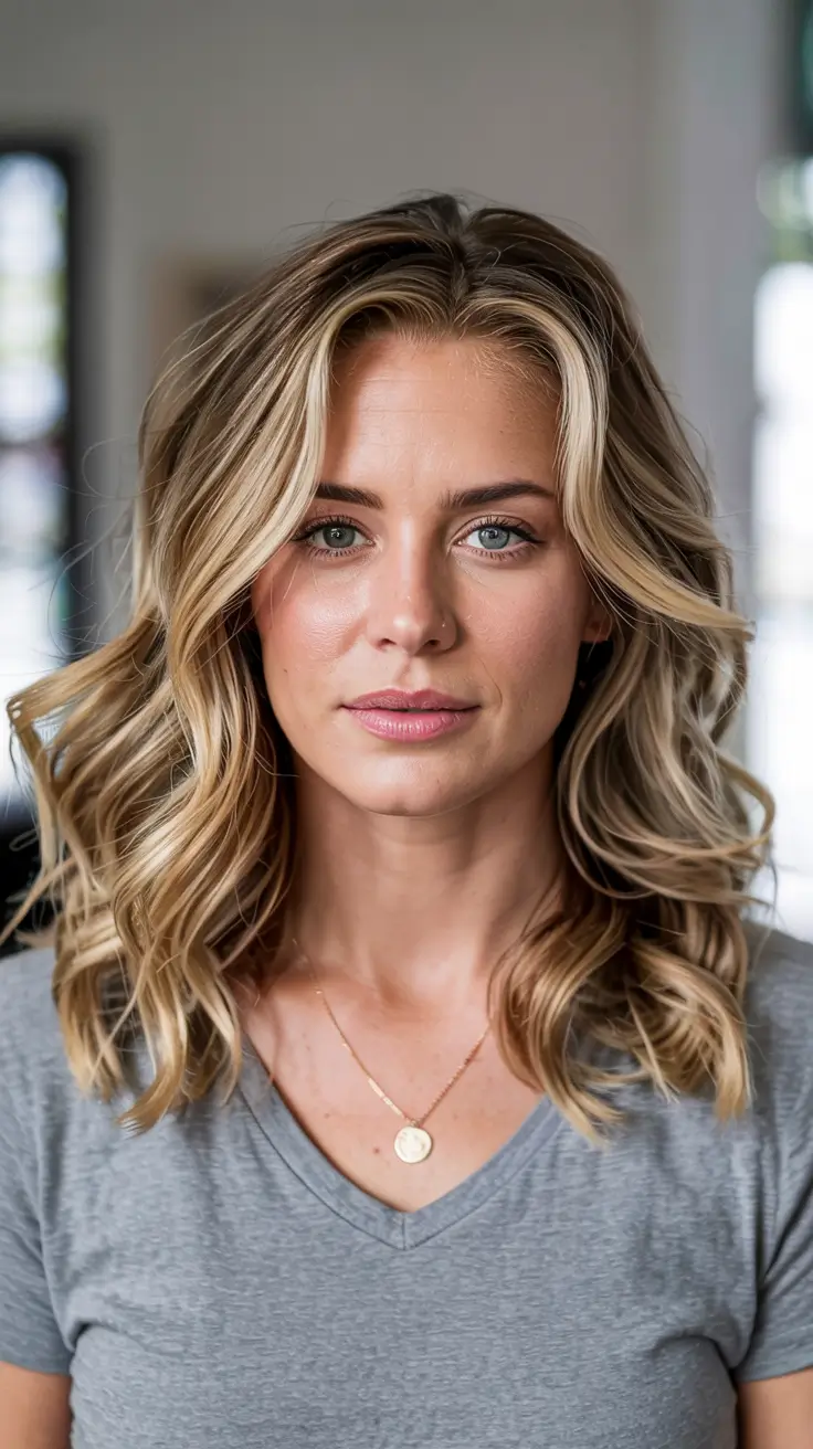 winter hairstyles color Soft Layered Blonde Waves
