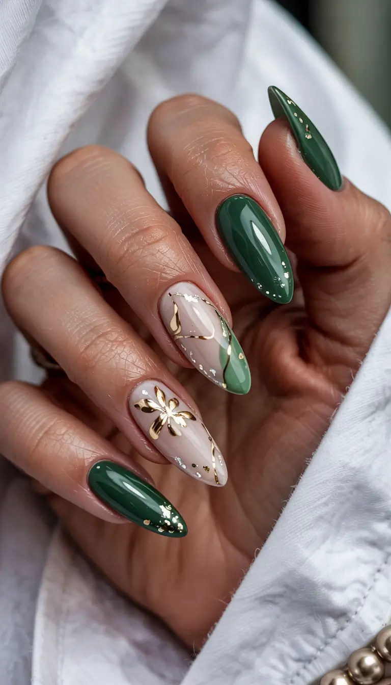 winter nails 2025 trends solid color Emerald Ribbon