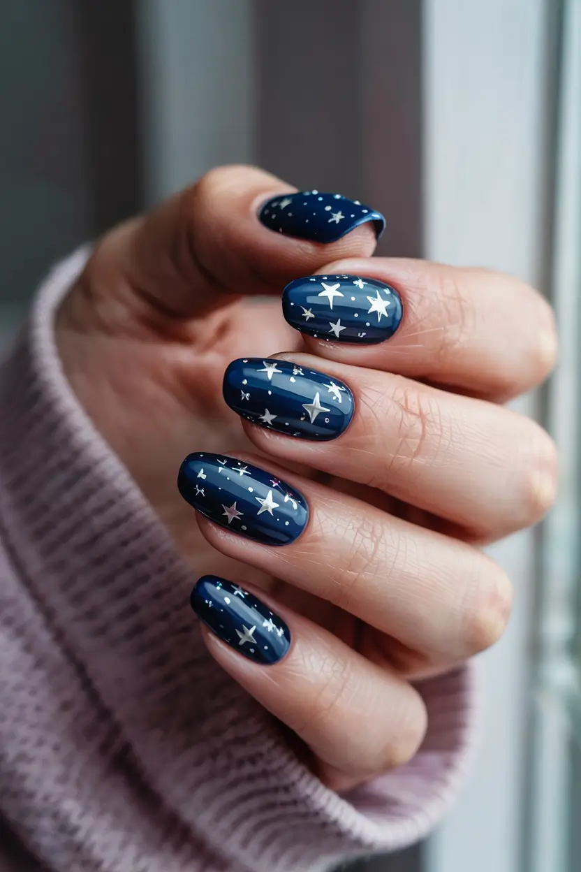 winter nails color ideas Twilight Star Scatter