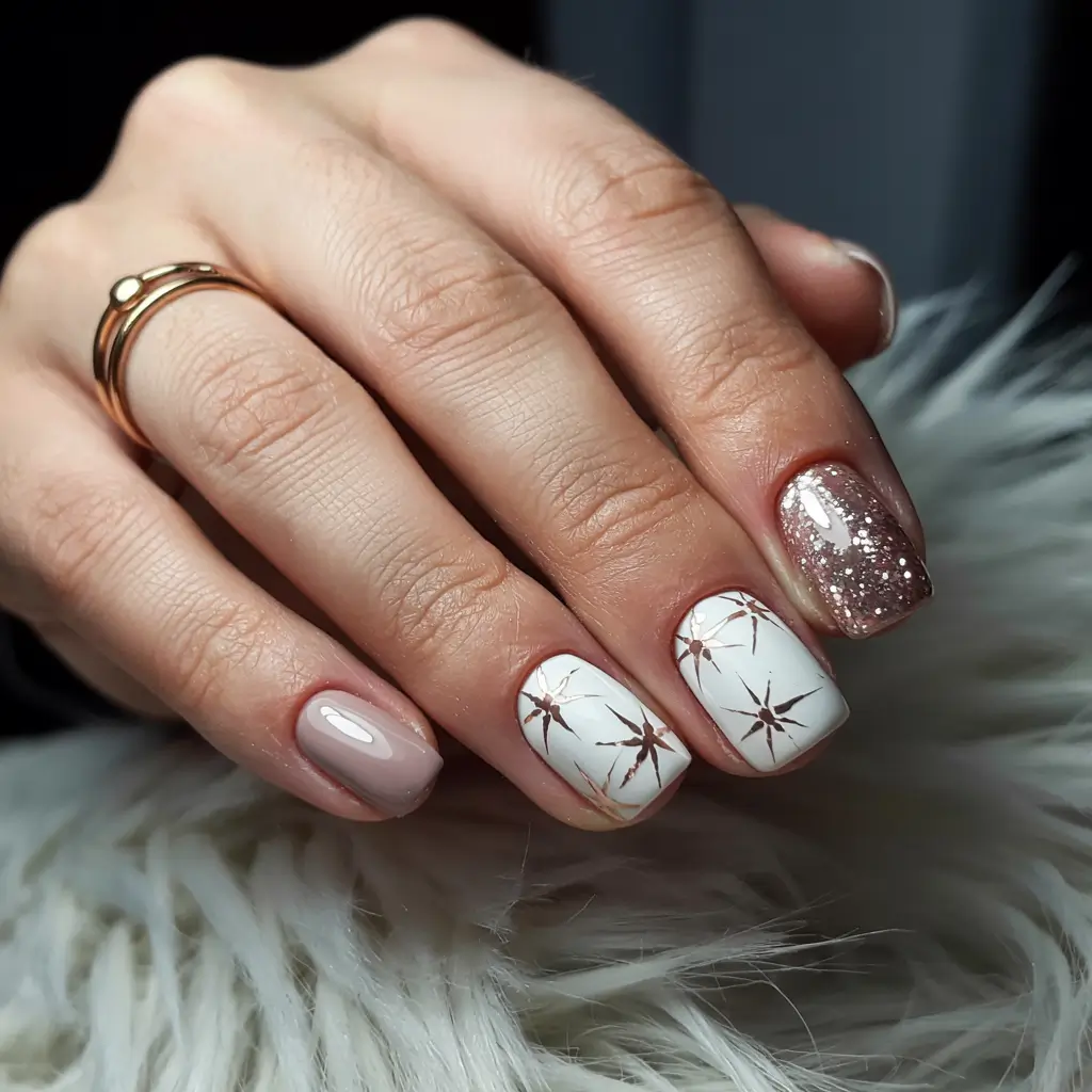 ombre nails winter color trends Champagne Stardust