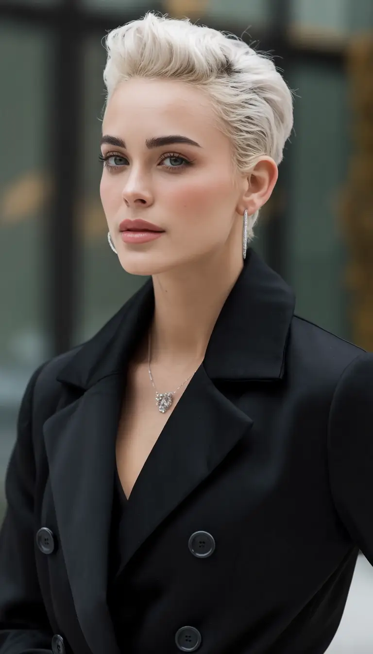 pixie haircuts for women over 60 Platinum Ice Crop