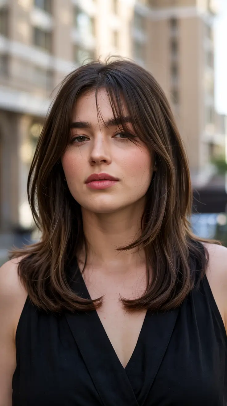 Plus Size Winter Haircuts for Women 2025 / 2026 Shaggy Layers with Wispy Bangs