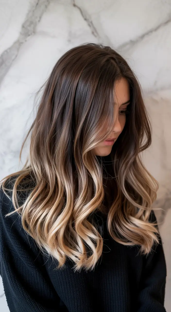 hair colors for winters Smoky Root Melt with Blonde Ends
