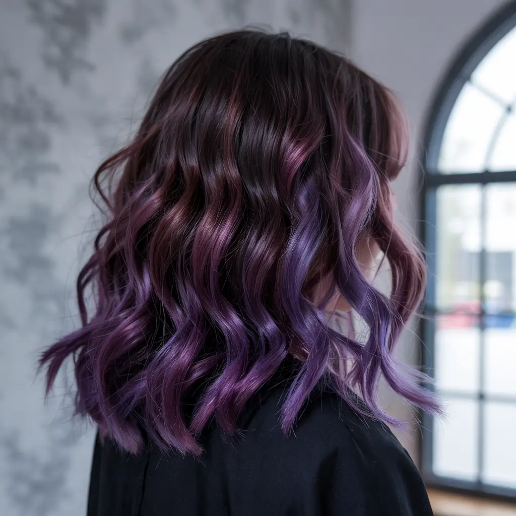 hair colors for winter season Violet Plum Fusion