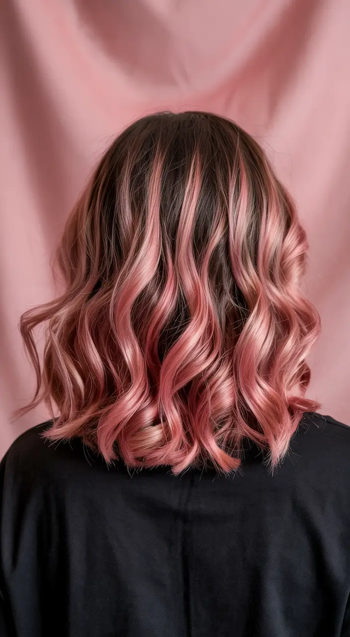 hair colors for winter palette Rose Glow Waves