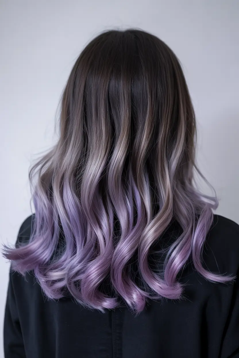 hair colors for winter season Lavender Ombre Flow