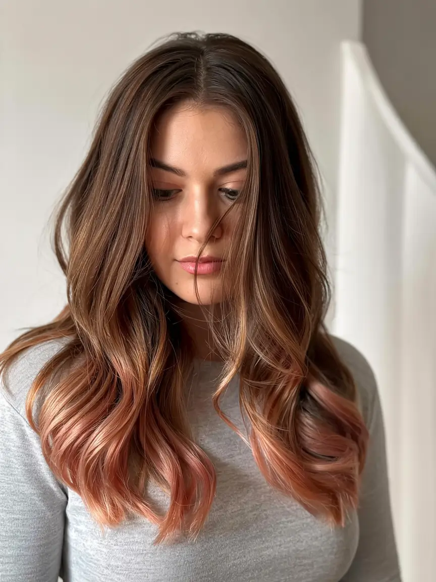 hair colors for winter type Chestnut Peach Ends