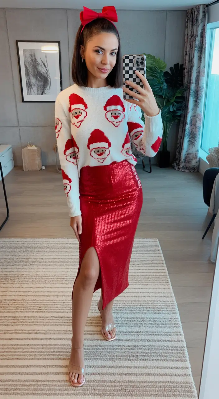 christmas outfit ideas for women Playful Cheer
