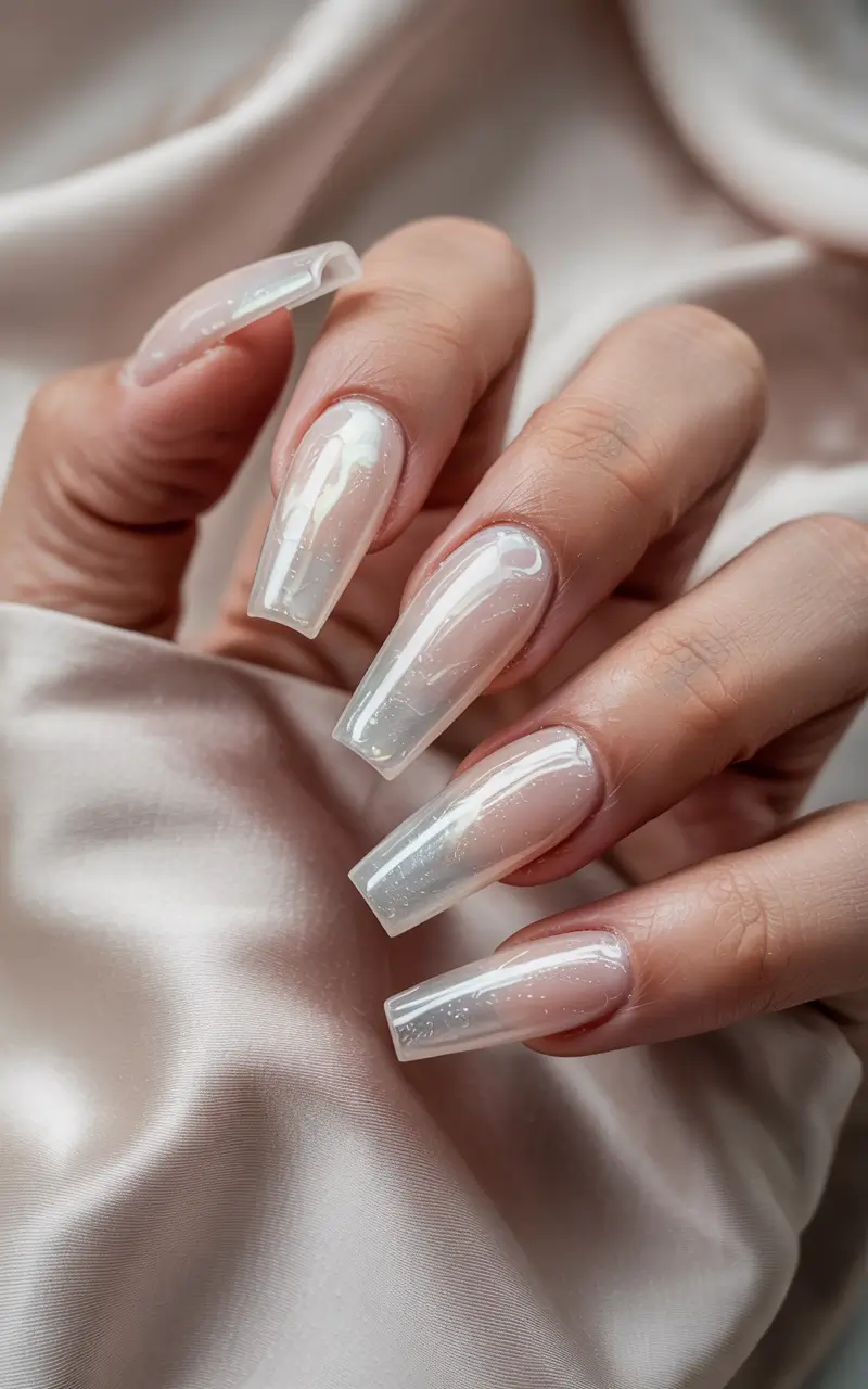 classy winter nails white Shimmering Pearl -- The Return of Soft Glam