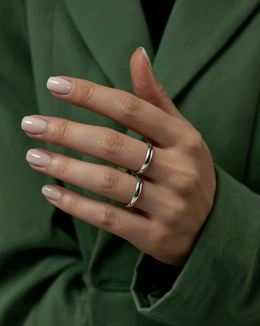 short winter nails ideas 2025 Minimalist Nude Elegance