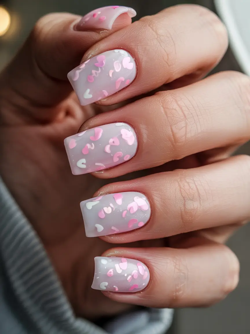 winter nails with designs Sweetheart Frost