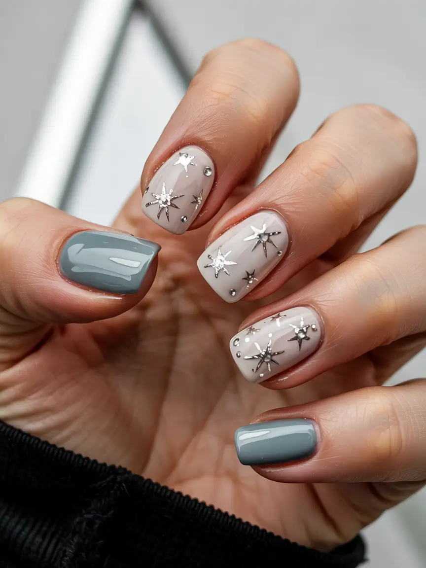 winter nails 2025 trends Arctic Starshine