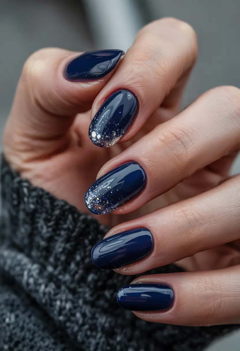 winter nails gel Cosmic Depth