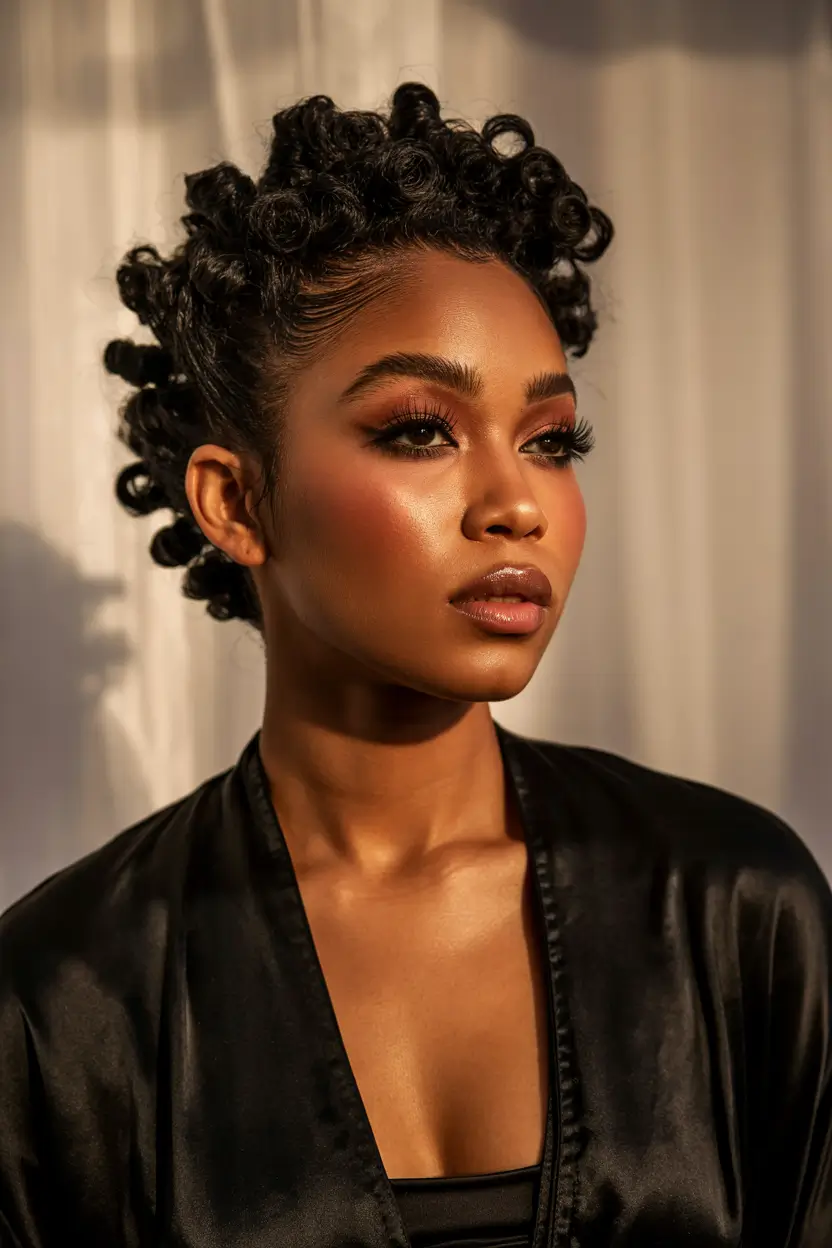 hairstyles for black women natural hair Modern Bantu Knots with Definition