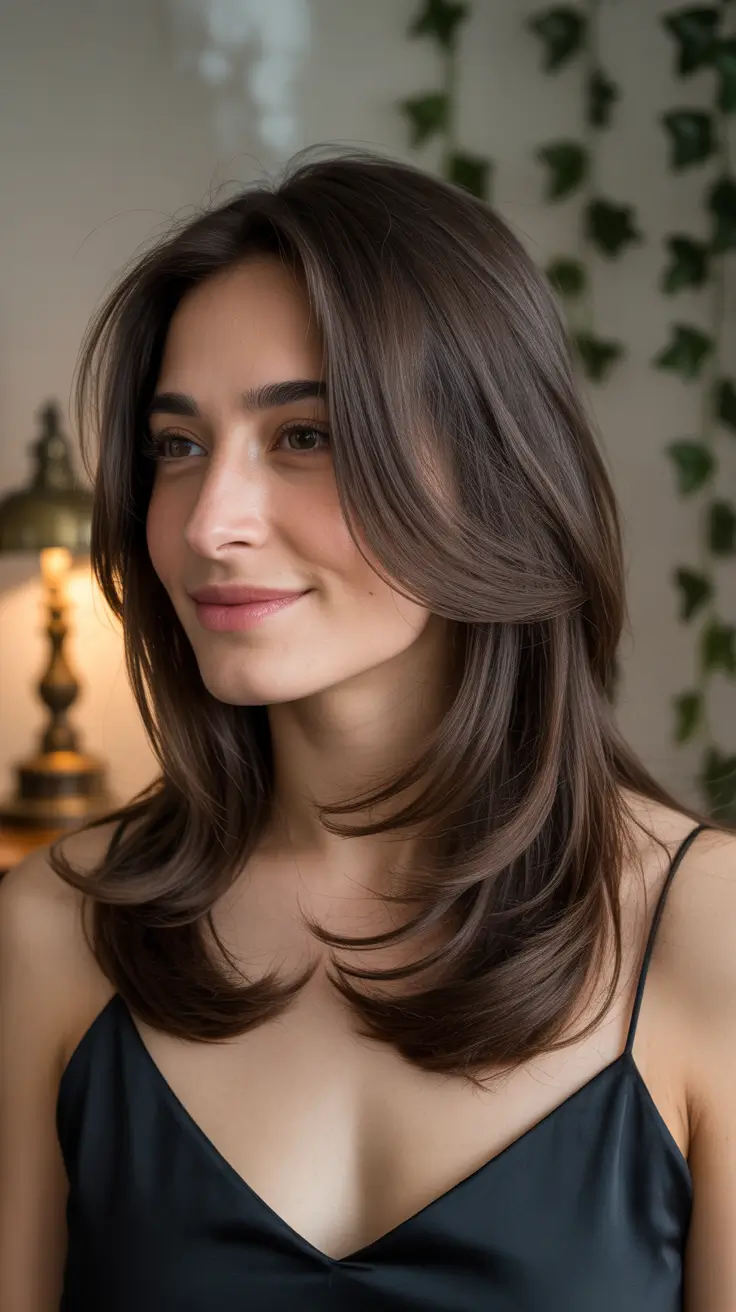 winter medium haircuts 2025 - 2026 Classic Sleek Layers