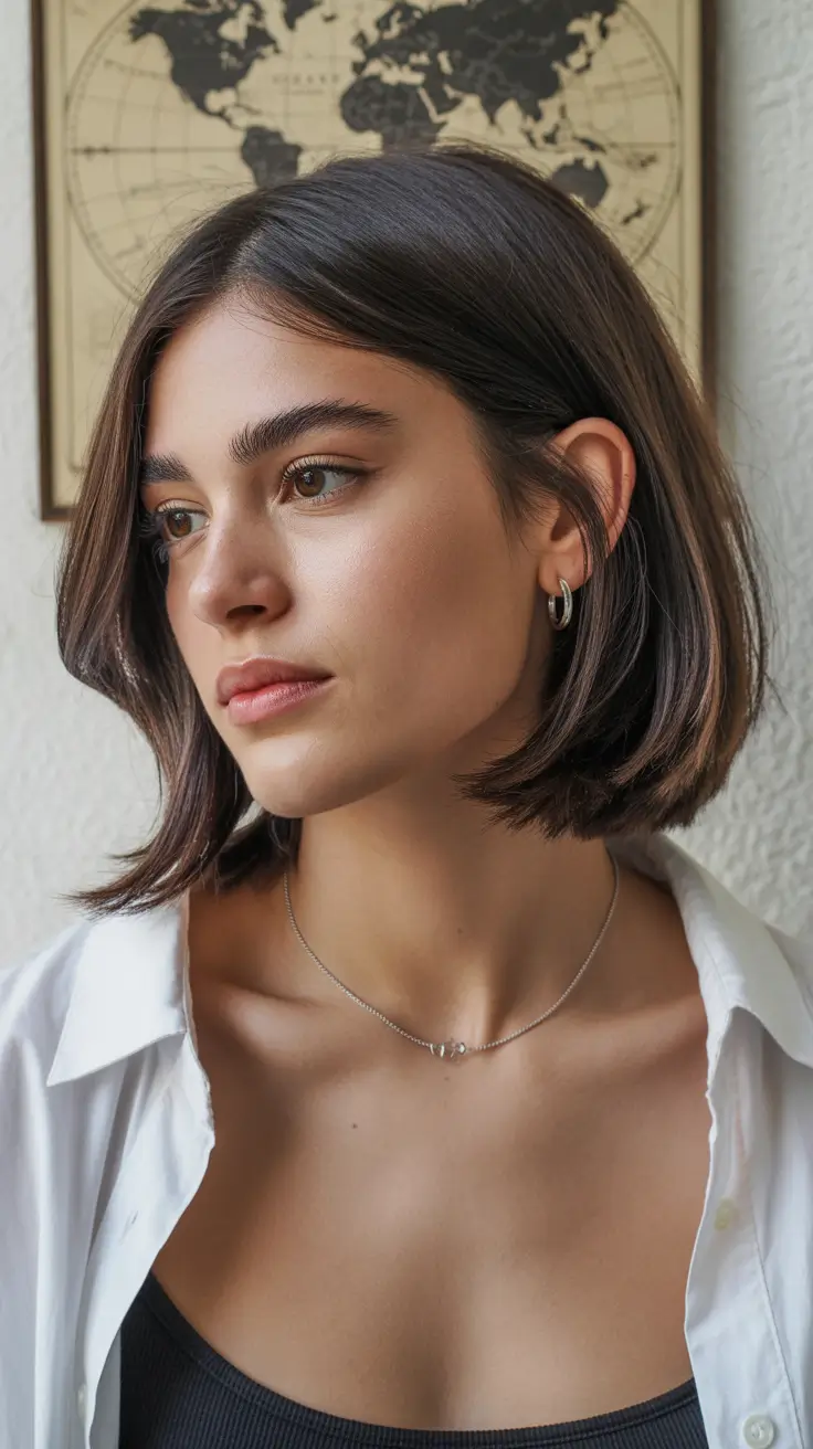 winter medium haircuts 2025 - 2026 Classic Bob with a City Edge
