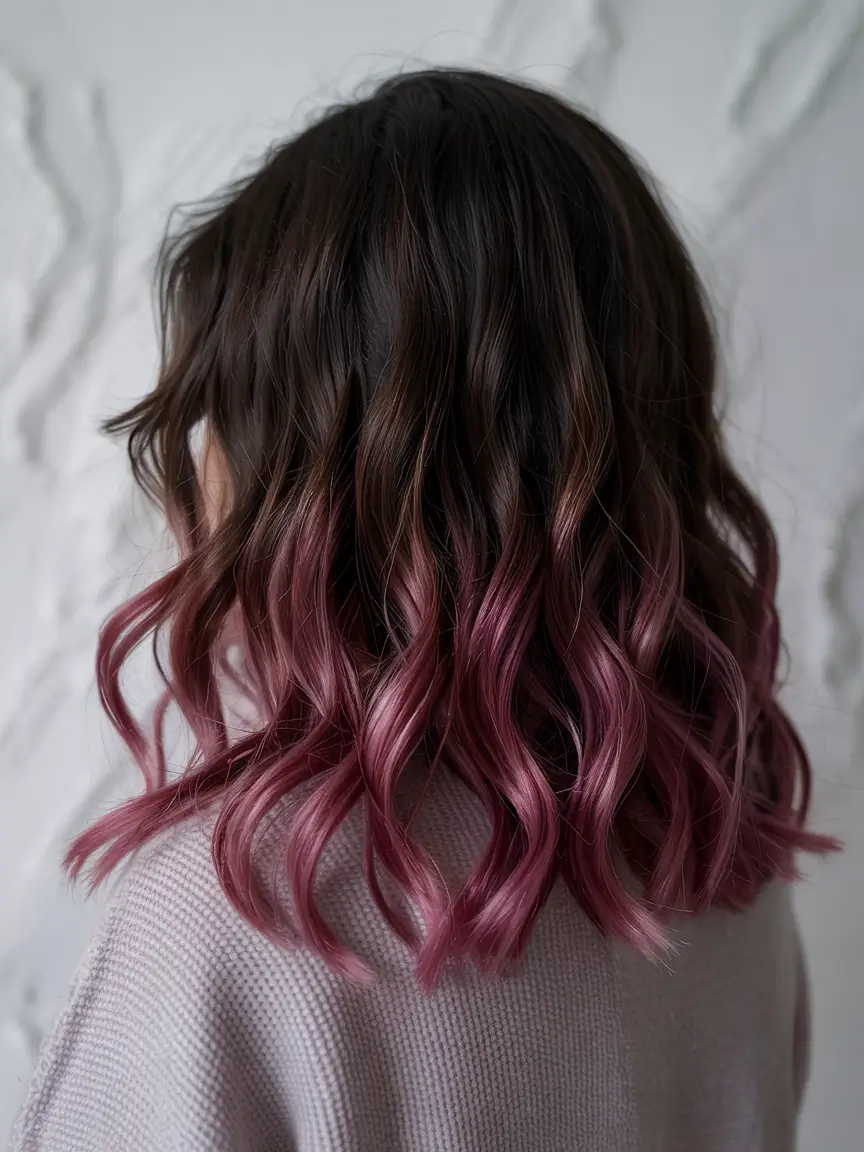 trending hair colors for winter 2025 Rosewood Melt