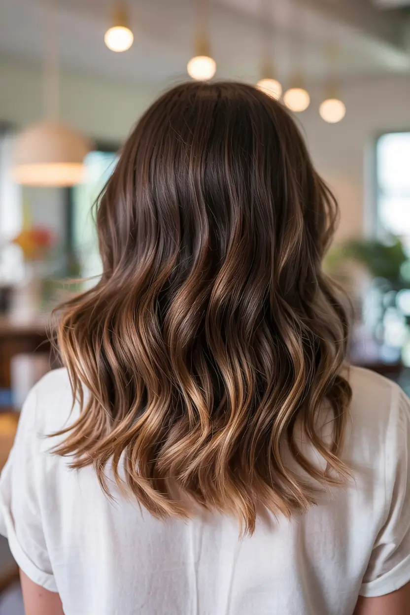 trending hair colors for winter 2025 Honey Glazed Mid-Length
