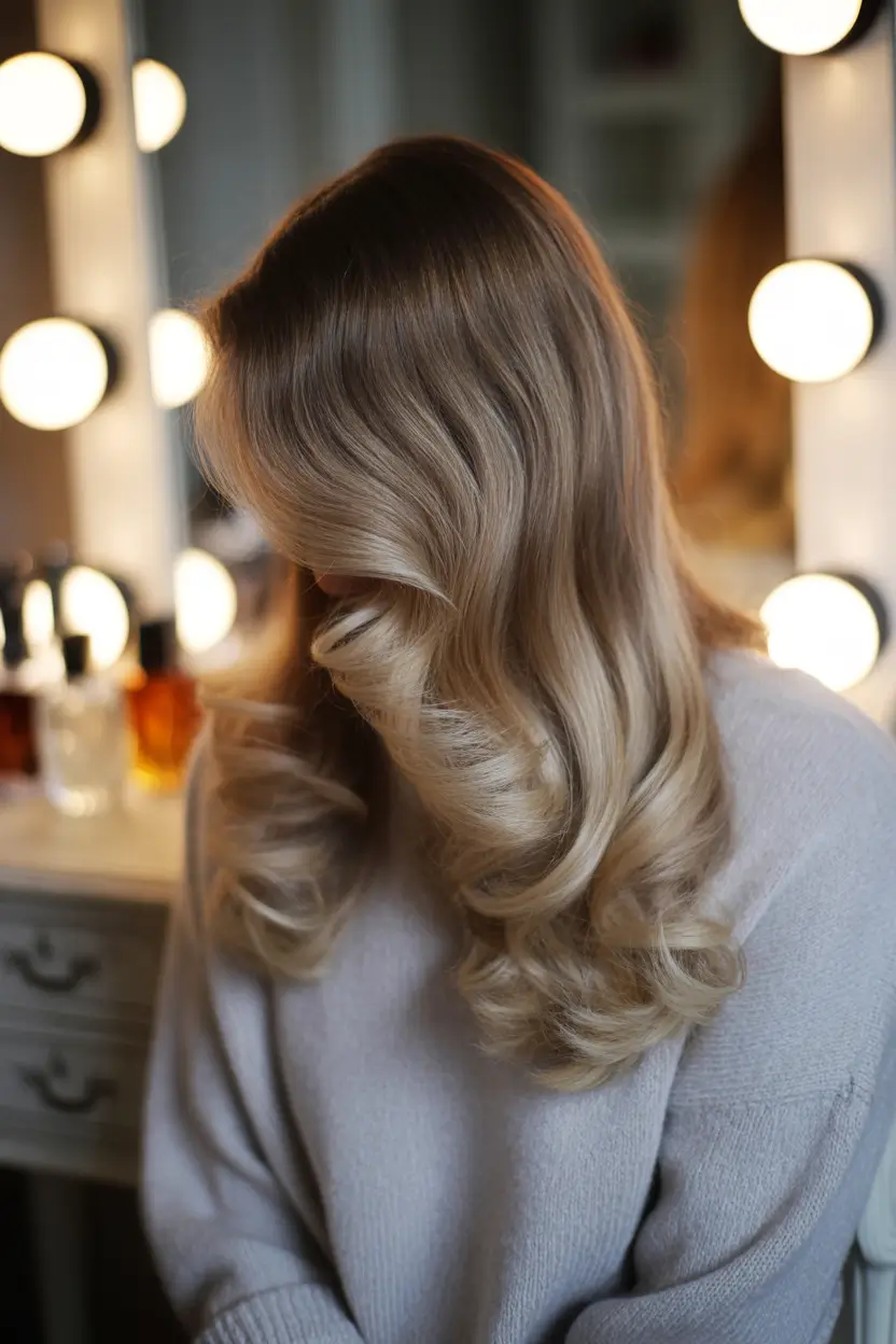 trending hair colors winter 2025 Soft Vanilla Cream Balayage