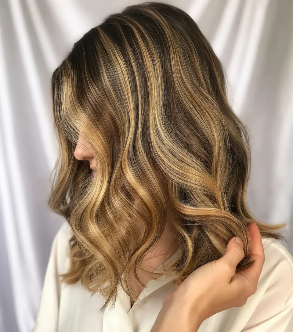 trending hair colors winter 2025 Honey Bronde Dimension