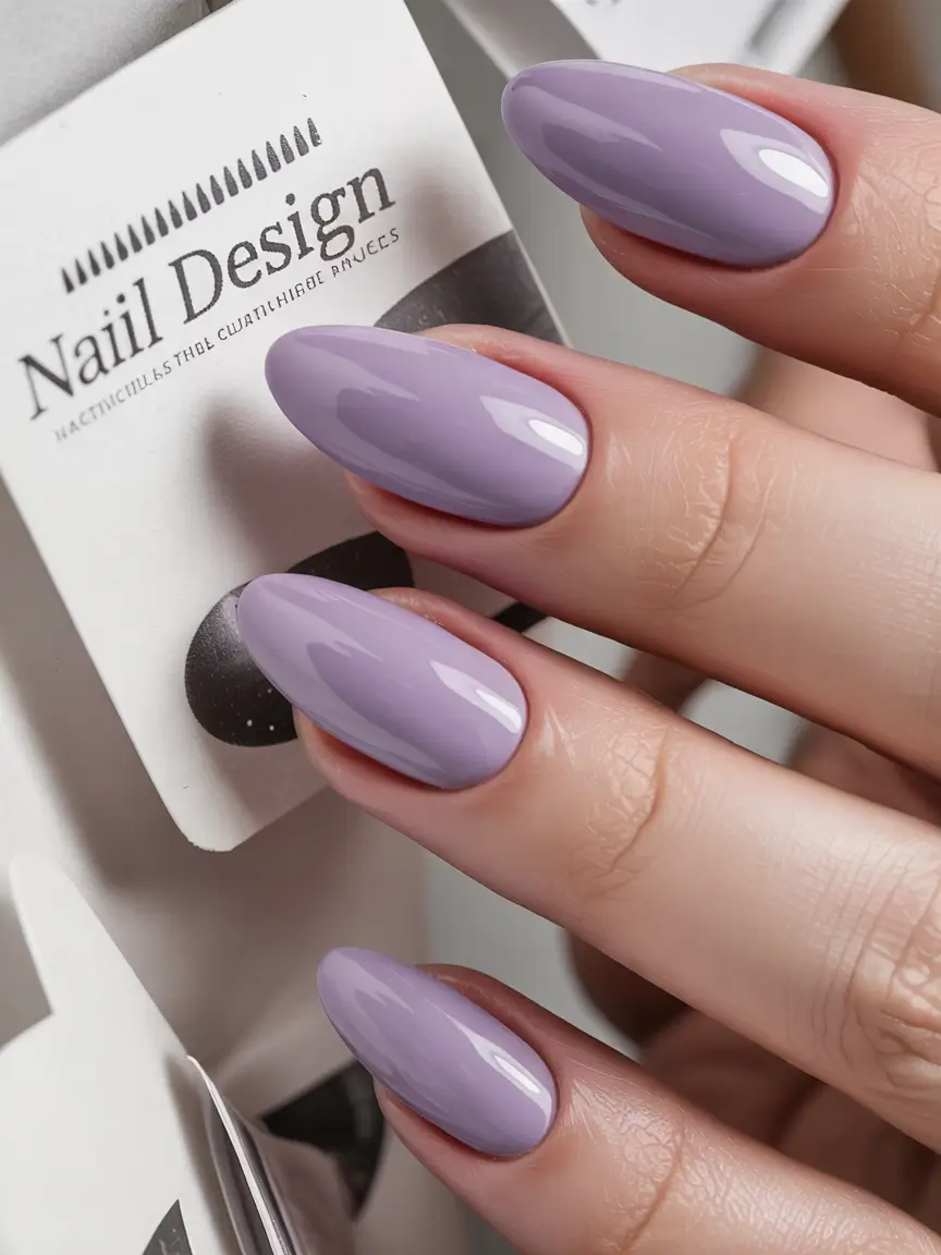 winter color nails 2025-2026 Frosted Lilac Minimalism