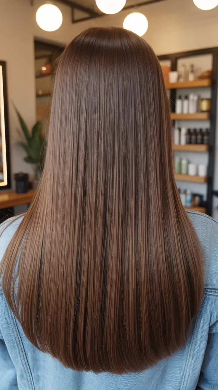 hair colors for brown hair no bleach Classic Sleek Brunette