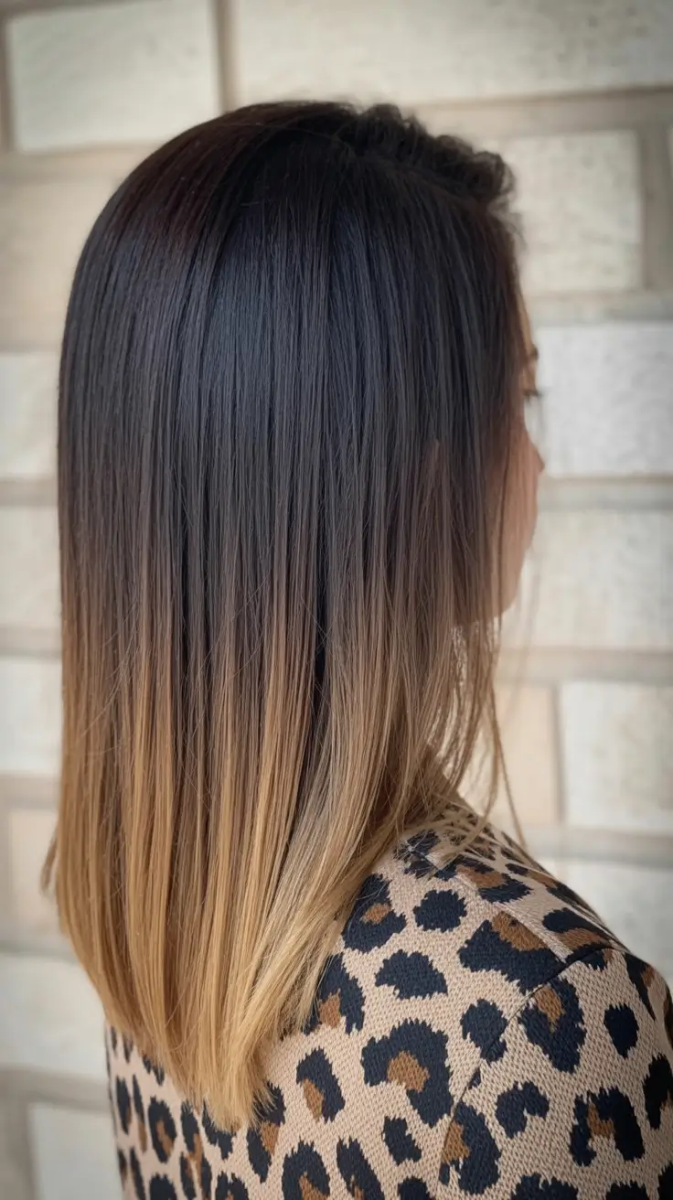 hair colors for brown hair no bleach Two-Tone Ombre Sleekness