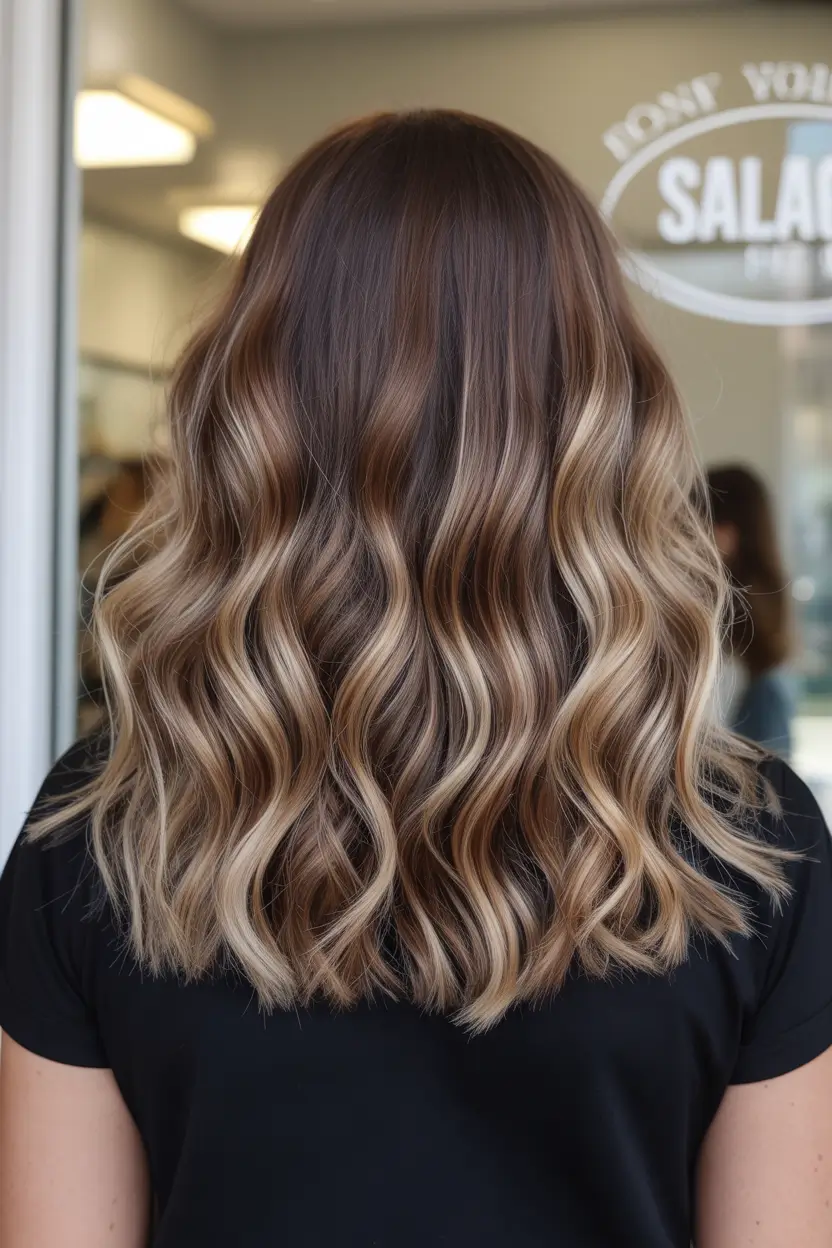 hair colors for brown hair highlights Balayage Glow for Medium Waves