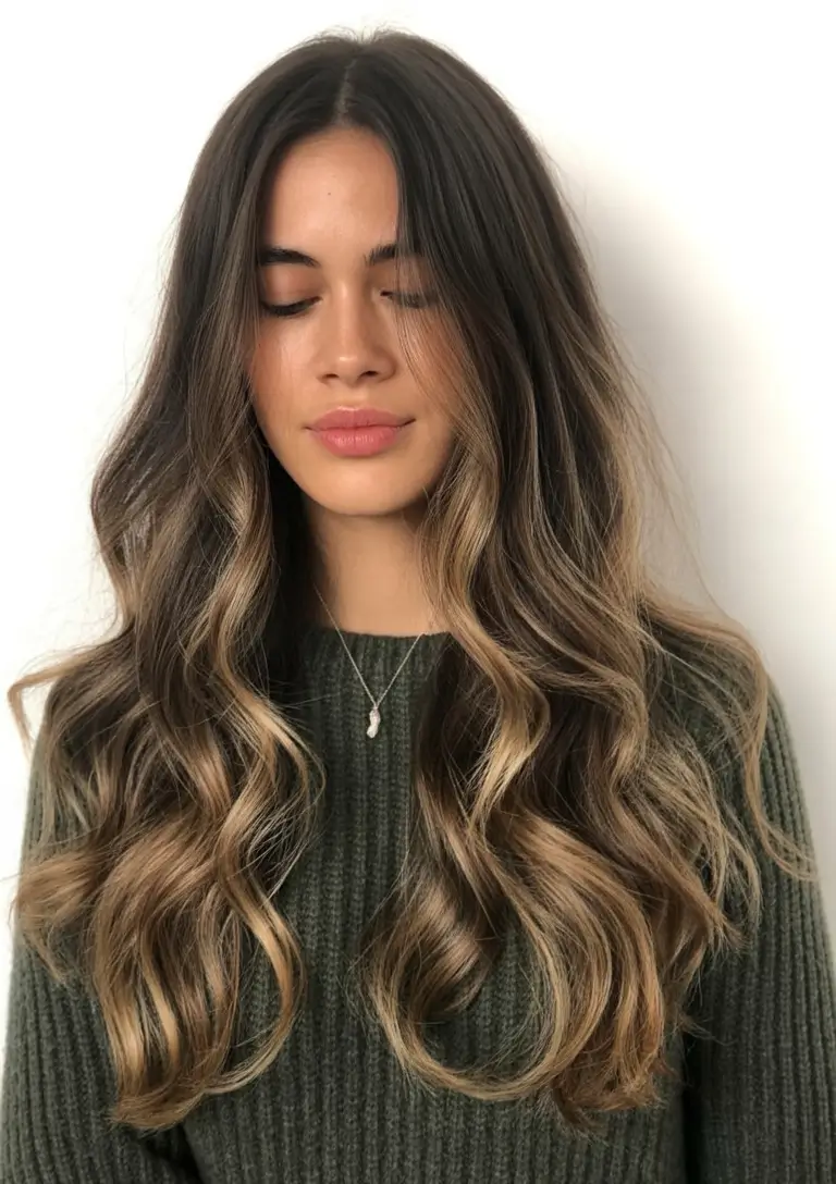 Winter Hair Colors 2025-2026 Golden Mocha Waves
