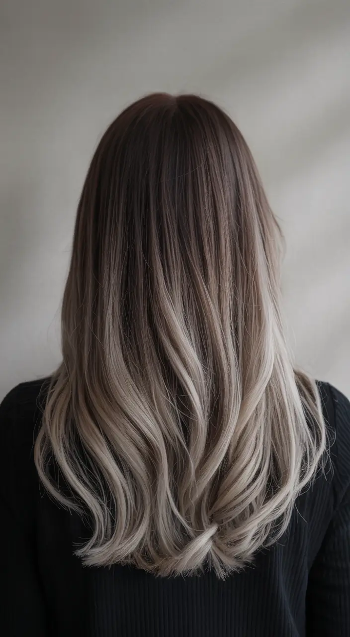 Winter Hair Colors 2025-2026 Champagne Ash Balayage