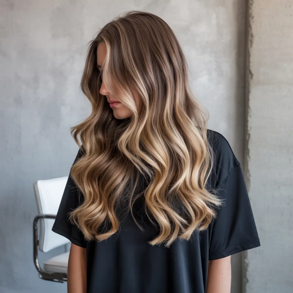 winter hair colors balayage ideas 2025 - 2026 Golden Mocha Balayage Flow