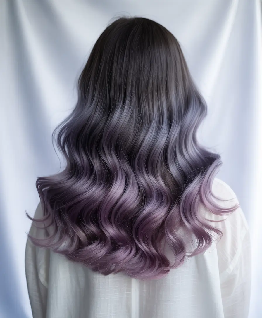 winter hair colors balayage ideas 2025 - 2026 Smoky Lilac Fade