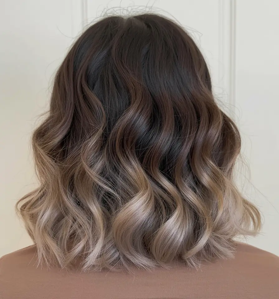 winter hair colors balayage ideas 2025 - 2026 Cool Mocha Dimension