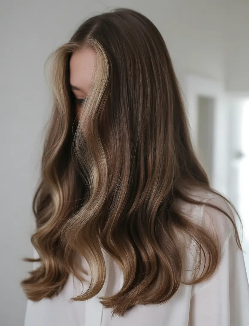 winter hair colors highlights ideas 2025-2026 Soft Mocha Lights