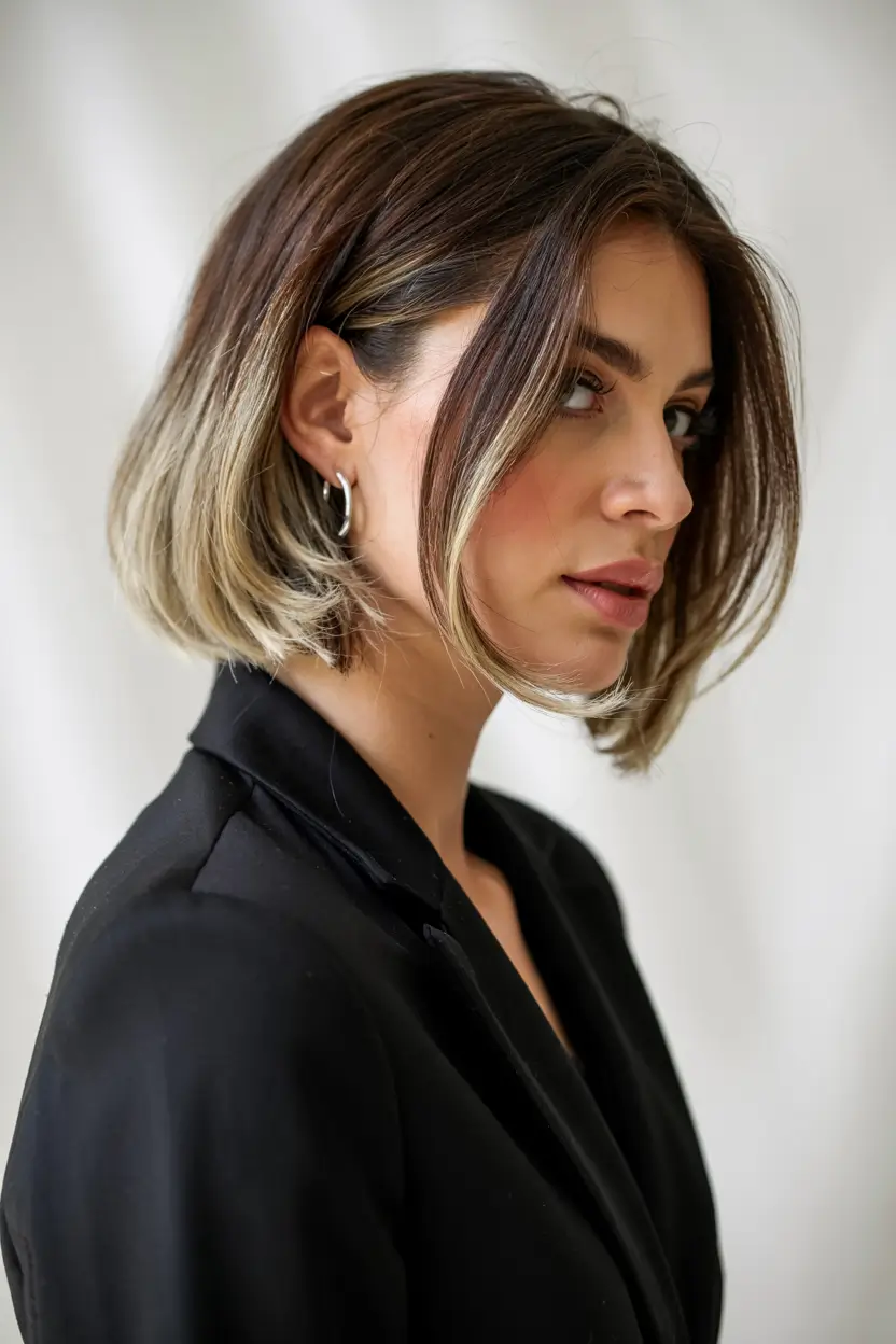 Winter Haircuts and Colors 2025-2026 Trends Dimensional Bob with Face-Framing Blonde